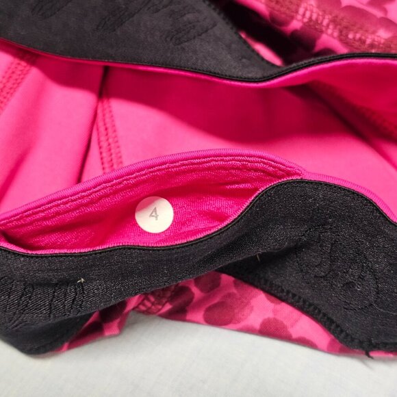 Lululemon What The Sport Short In Black/Pink Cheetah Print Size 4 - Picture 6 of 11